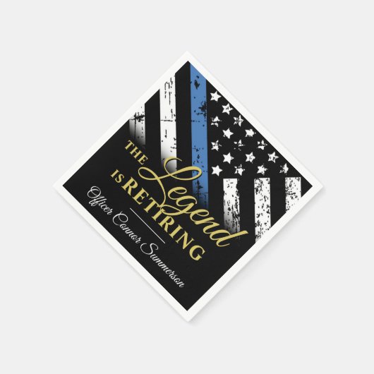 Polizeiliche Altersversorgung - Blaue Linie - Durc Serviette (Ecke)