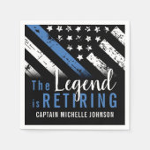 Polizeiliche Altersversorgung - Blaue Linie - Durc Serviette (Vorderseite)