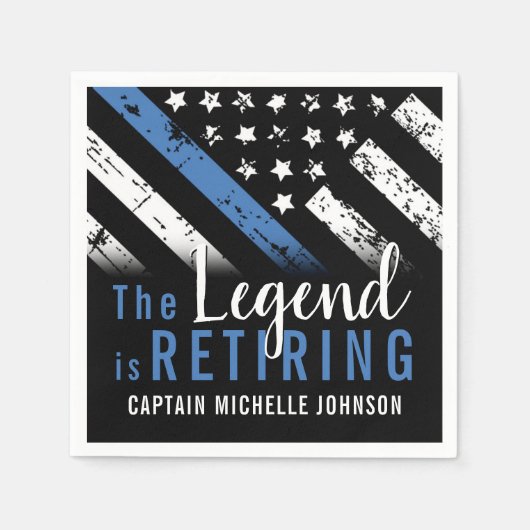 Polizeiliche Altersversorgung - Blaue Linie - Durc Serviette (Vorderseite)