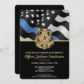 Polizeiliche Altersversorgung Party Blue Line Stra Einladung (Vorne/Hinten)