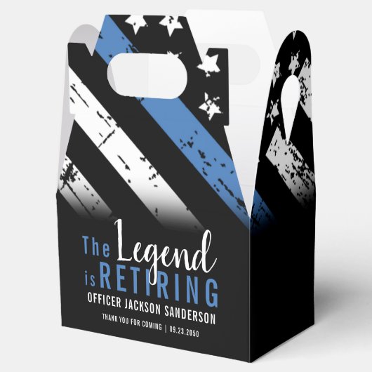 Polizeiliche Altersversorgung Party Blue Line Stra Geschenkschachtel (Geöffnet)