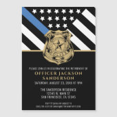 Polizeiliche Altersversorgung Party Blue Line Stra Magneteinladung (Vorderseite)