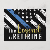 Polizeiliche Altersversorgung Party Blue Line Stra Postkarte (Vorderseite)