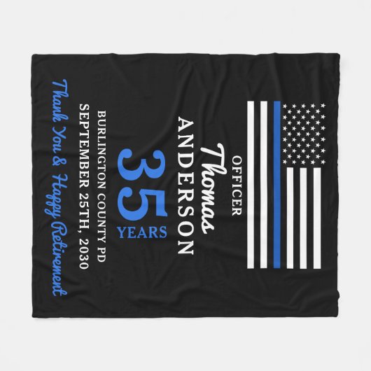 Polizeiliche Altersversorgung - Personalisierte St Fleecedecke (Vorderseite (Horizontal))