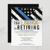 Polizeiliche Altersversorgung Thin Blue Line Einla (Vorne/Hinten)