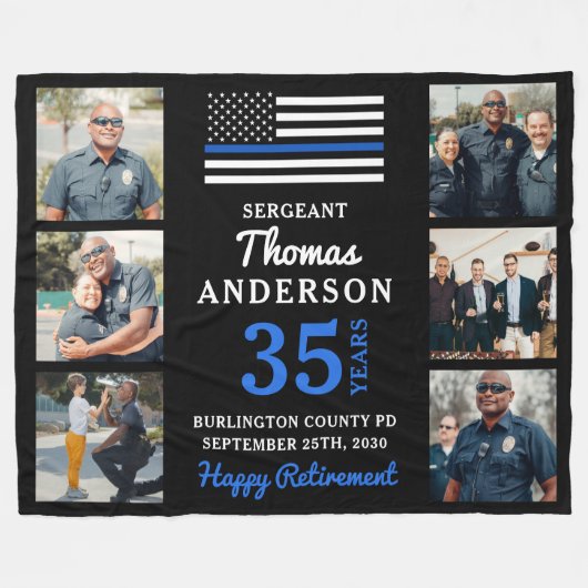 Polizeiliche Altersversorgung Zoll 6 Foto Strafver Fleecedecke (Vorderseite (Horizontal))