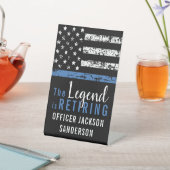 Polizeiliche Altersvorsorge - Blaue Linie Sockelschild (In SItu)