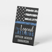 Polizeiliche Altersvorsorge - Blaue Linie Sockelschild (Vorderseite)