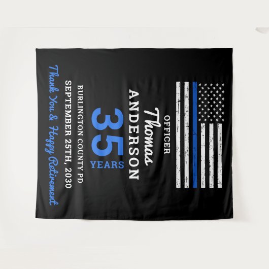 Polizeiliche Altersvorsorge - Durchsetzung der Thi Wandteppich (Vorderseite (Horizontal))