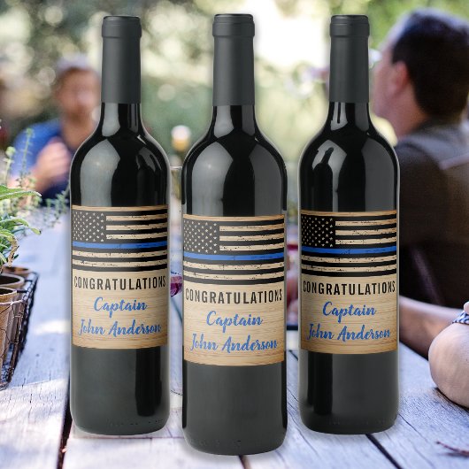 Polizeiliche Altersvorsorge - Durchsetzung der Thi Weinetikett