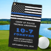 Polizeiliche Altersvorsorge Geschenk Personalisier Golfhandtuch