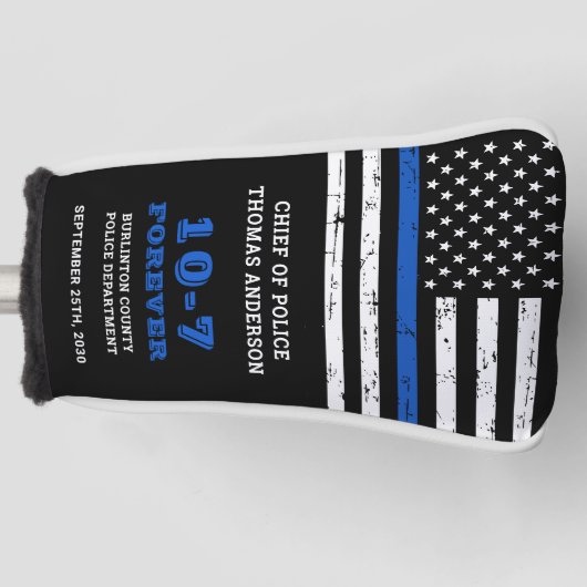 Polizeiliche Altersvorsorge personalisieren 10-7 d Golf Headcover (Vorderseite)