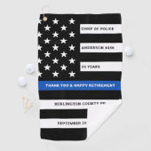 Polizeiliche Altersvorsorge Personalisiert dünne b Golfhandtuch (Insitu)