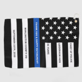 Polizeiliche Altersvorsorge Personalisiert dünne b Golfhandtuch (Horizontal)