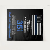 Polizeiliche Altersvorsorge Personalisiert dünne b Wandteppich (Vorderseite (Horizontal))