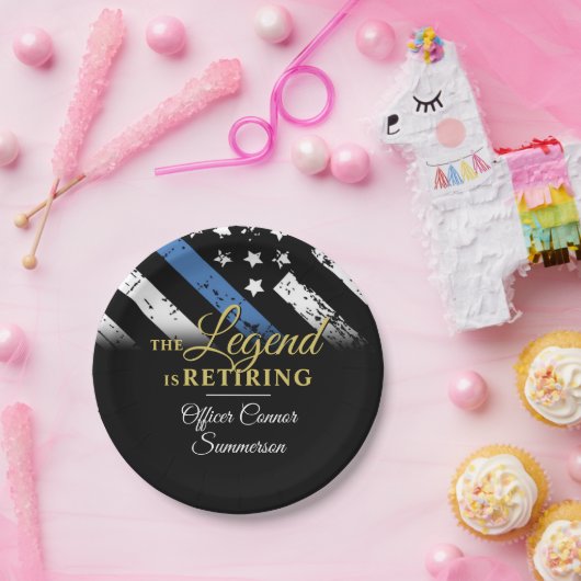 Polizeiliche Altersvorsorge - Rechtsdurchsetzung i Pappteller (Party)