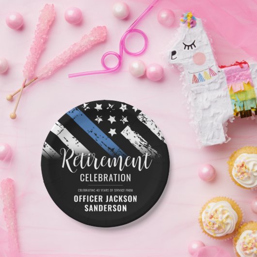 Polizeiliche Altersvorsorge - Rechtsdurchsetzung i Pappteller (Party)