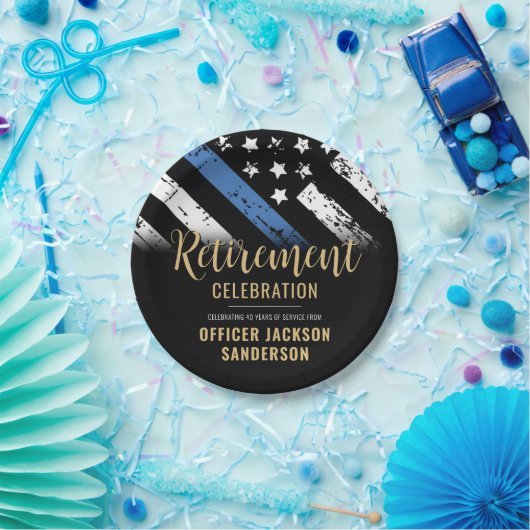 Polizeiliche Altersvorsorge - Rechtsdurchsetzung i Pappteller (Party)