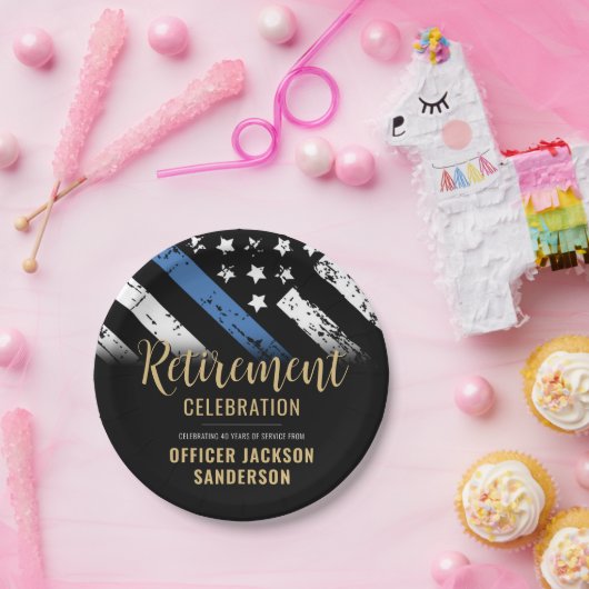 Polizeiliche Altersvorsorge - Rechtsdurchsetzung i Pappteller (Party)