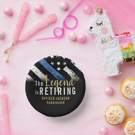 Polizeiliche Altersvorsorge - Rechtsdurchsetzung i Pappteller (Party)