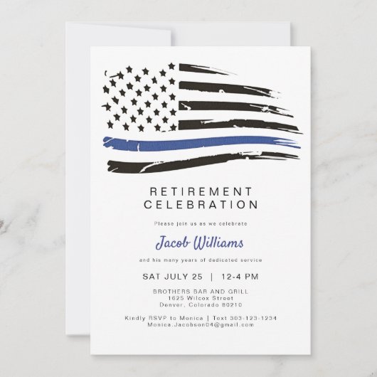 Polizeiliche Aquarellfarben - Bewahrung der Blauen Einladung (Vorderseite)