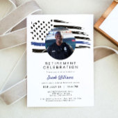 Polizeiliche Aquarellfärbung dünne blaue Linie Fla Einladung