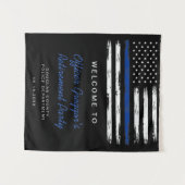 Polizeiliche Beunruhigung durch dünne blaue Linie Wandteppich (Vorderseite (Horizontal))