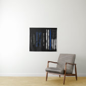 Polizeiliche Beunruhigung durch dünne blaue Linie Wandteppich (Beispiel (Horizontal))