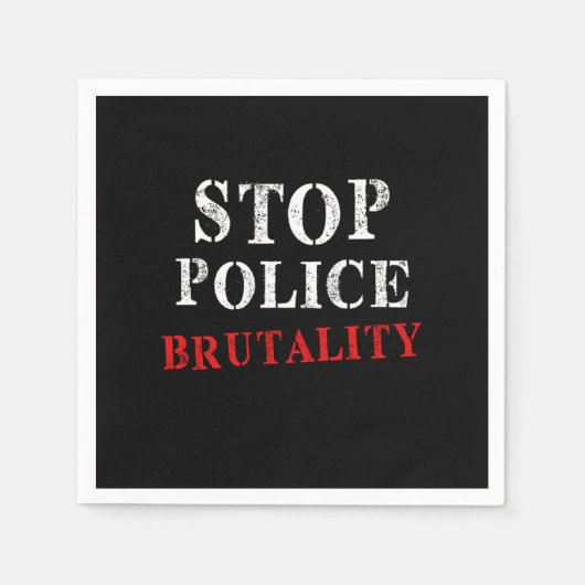 Polizeiliche Brutalität Justiz Polizeispende Gewal Serviette (Vorderseite)