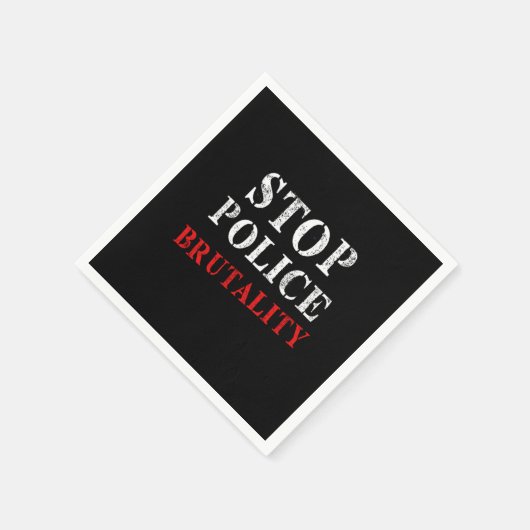 Polizeiliche Brutalität Justiz Polizeispende Gewal Serviette (Ecke)