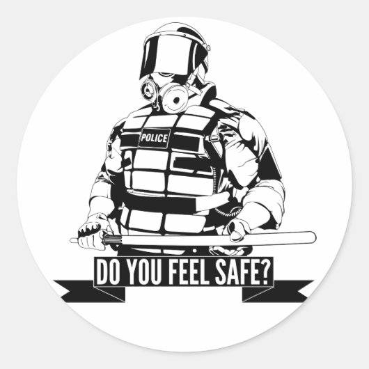 Polizeiliche Brutalität stoppen Art der Bewegung Runder Aufkleber (Vorderseite)