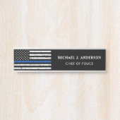 Polizeiliche Durchsetzung der "Blue Line"-Flagge Türschild (Vorderseite )