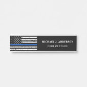 Polizeiliche Durchsetzung der "Blue Line"-Flagge Türschild (Vorderseite )