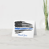 Polizeiliche Durchsetzung der Thin Blue Line Dankeskarte (Vorderseite)