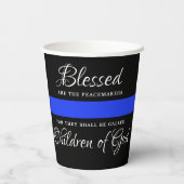 Polizeiliche Durchsetzung des Party Thin Blue Line Pappbecher (Rückseite)