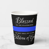 Polizeiliche Durchsetzung des Party Thin Blue Line Pappbecher (Vorderseite)