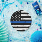 Polizeiliche Durchsetzung des Party Thin Blue Line Pappteller (Party)