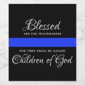 Polizeiliche Durchsetzung des Party Thin Blue Line Weinetikett (Einzelnes Label)