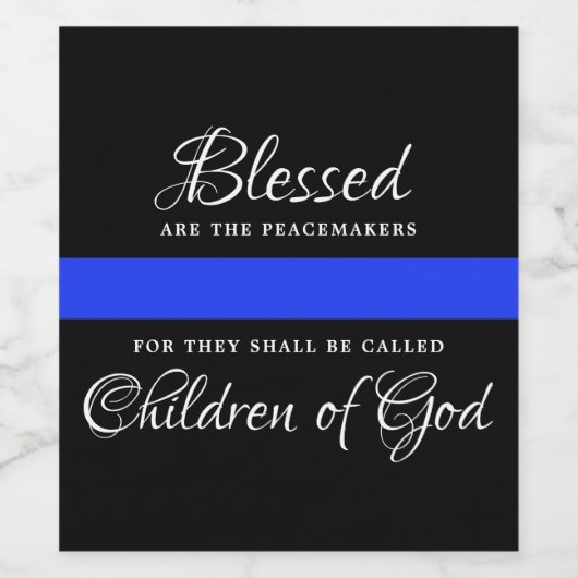 Polizeiliche Durchsetzung des Party Thin Blue Line Weinetikett (Einzelnes Label)