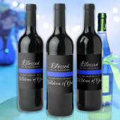 Polizeiliche Durchsetzung des Party Thin Blue Line Weinetikett