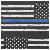 Polizeiliche Durchsetzung Thin Blue Line Fabric Stoff (Nahaufnahme)