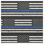 Polizeiliche Durchsetzung Thin Blue Line Fabric Stoff (Muster)