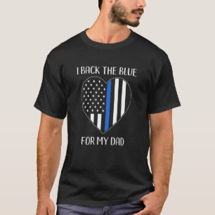 Polizeiliche Ehefrau Ich unterstütze das Blau für T-Shirt