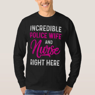Polizeiliche Ehefrau Krankenversicherung und Mama  T-Shirt
