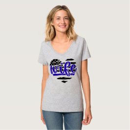 Polizeiliche Ehefrau Thin Blue Line Herz Frauen T T-Shirt