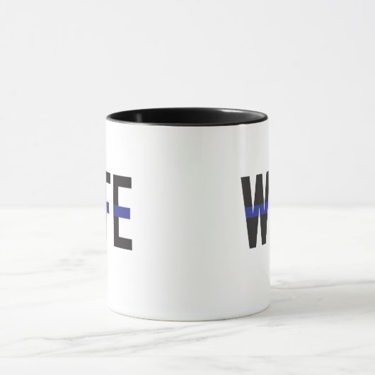 Polizeiliche Ehefrau von Thin Blue Line Tasse (Zentrum)