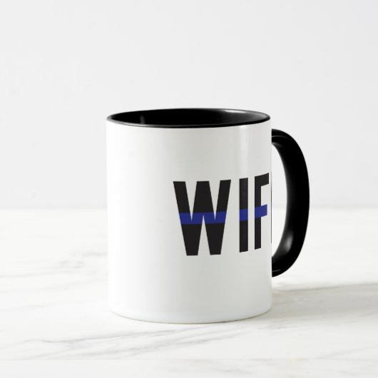 Polizeiliche Ehefrau von Thin Blue Line Tasse (VorderseiteRechts)