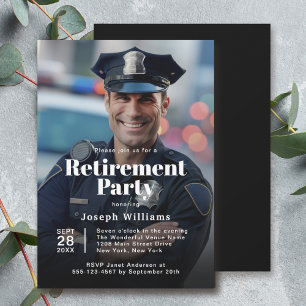 Polizeiliche Foto Rente Party Feier Einladung