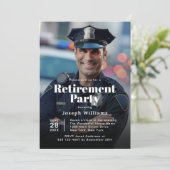 Polizeiliche Foto Rente Party Feier Einladung (Stehend Vorderseite)