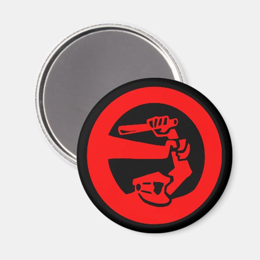 Polizeiliche Gewalt stoppen Magnet (Vorderseite/Rückseite)